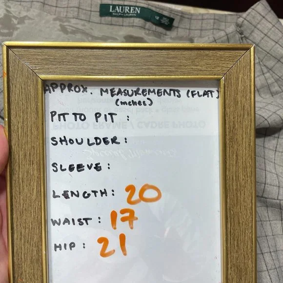 Ralph Lauren Wool Skirt NEW 12 Tatersall Plaid Cotton Khaki Beige Grid Ruffle - Picture 2 of 5